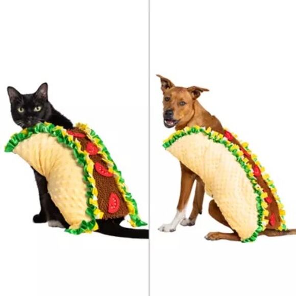 Thrills & Chills Taco Dog Costume Large NWT Halloween Pet Outfit Cat Animal Fall - Picture 1 of 3